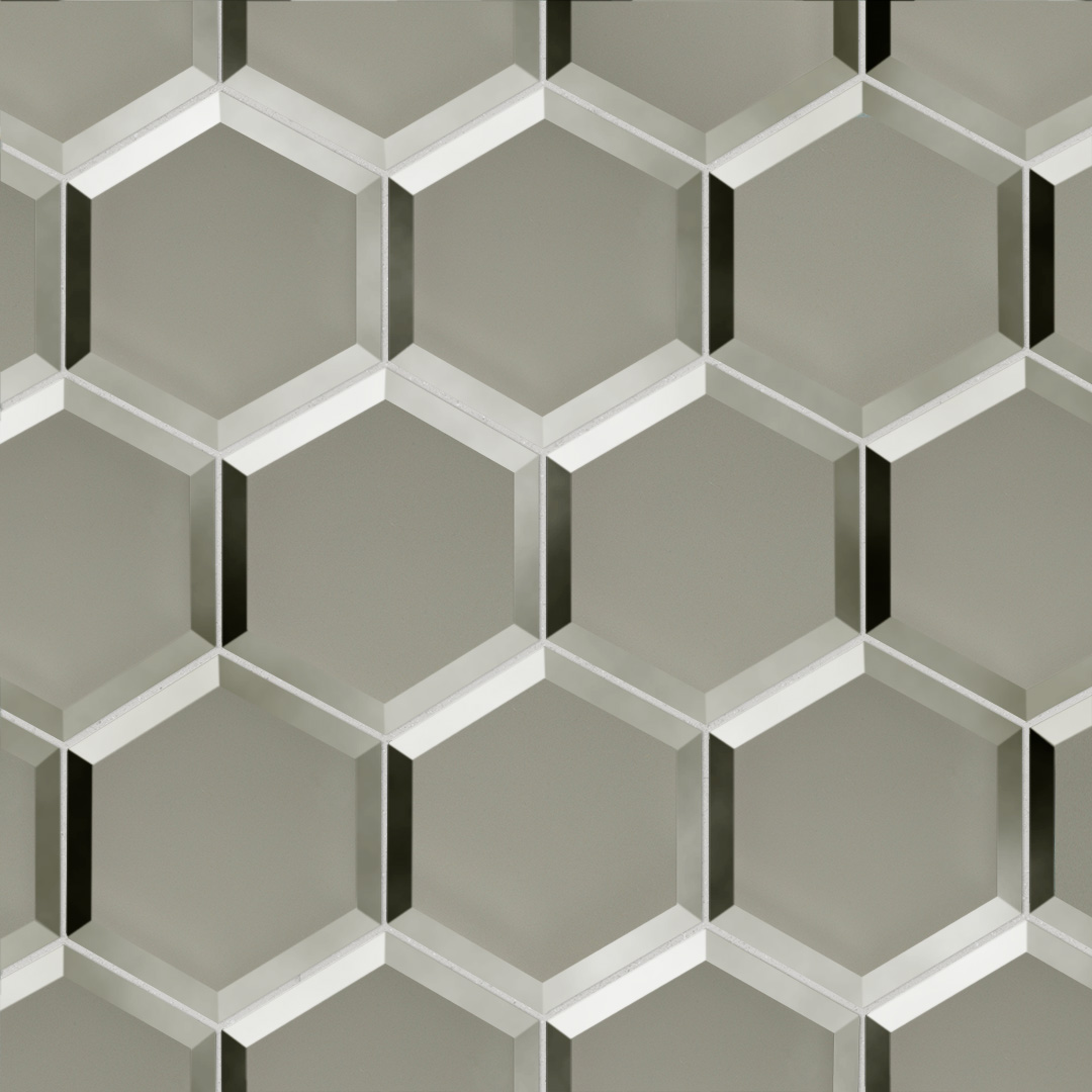 4x4 Biseau Sandlewood Hexagon Gloss - Walker Zanger